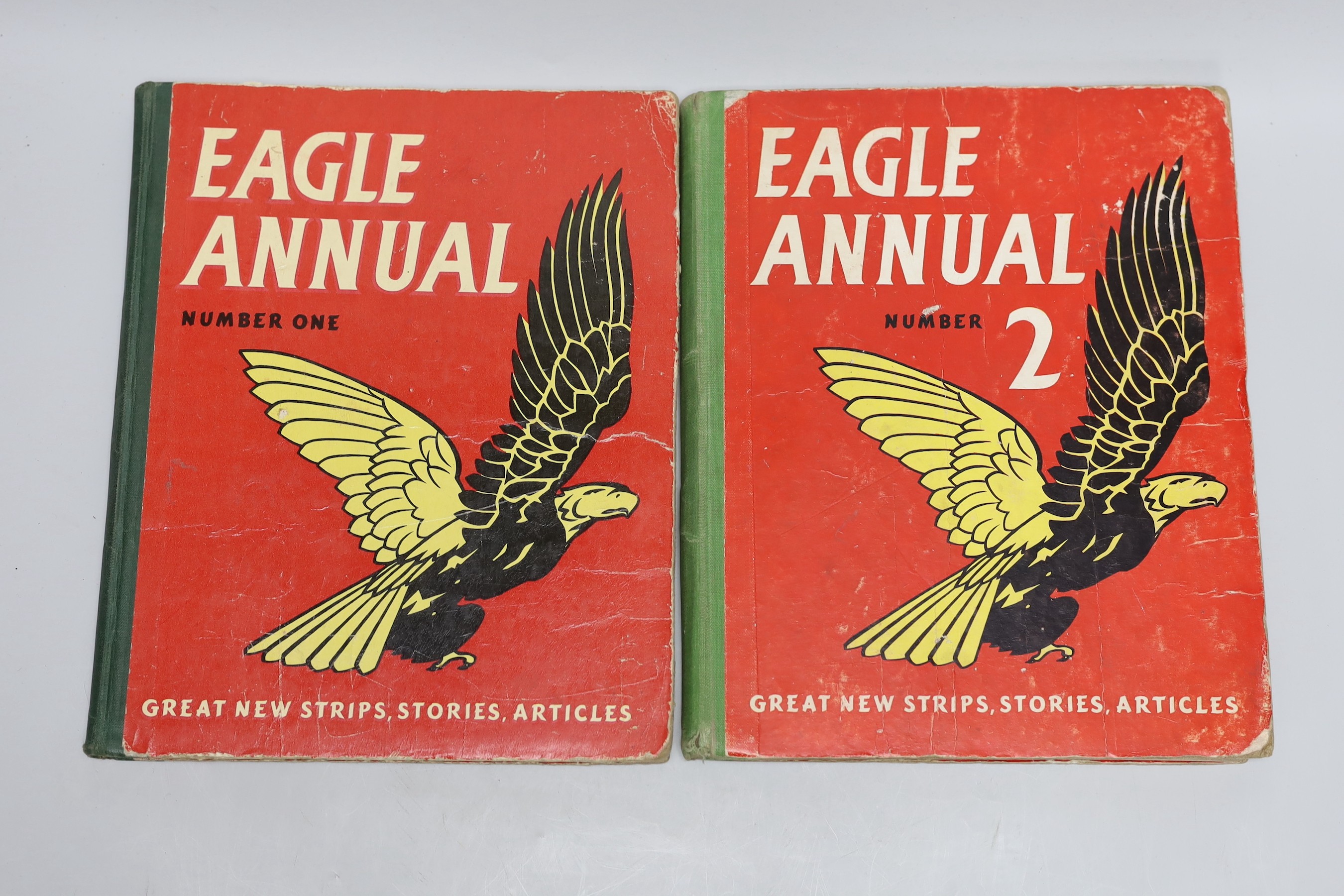 Five Eagle annuals, numbers: 1, 2, 4, 5 and 6